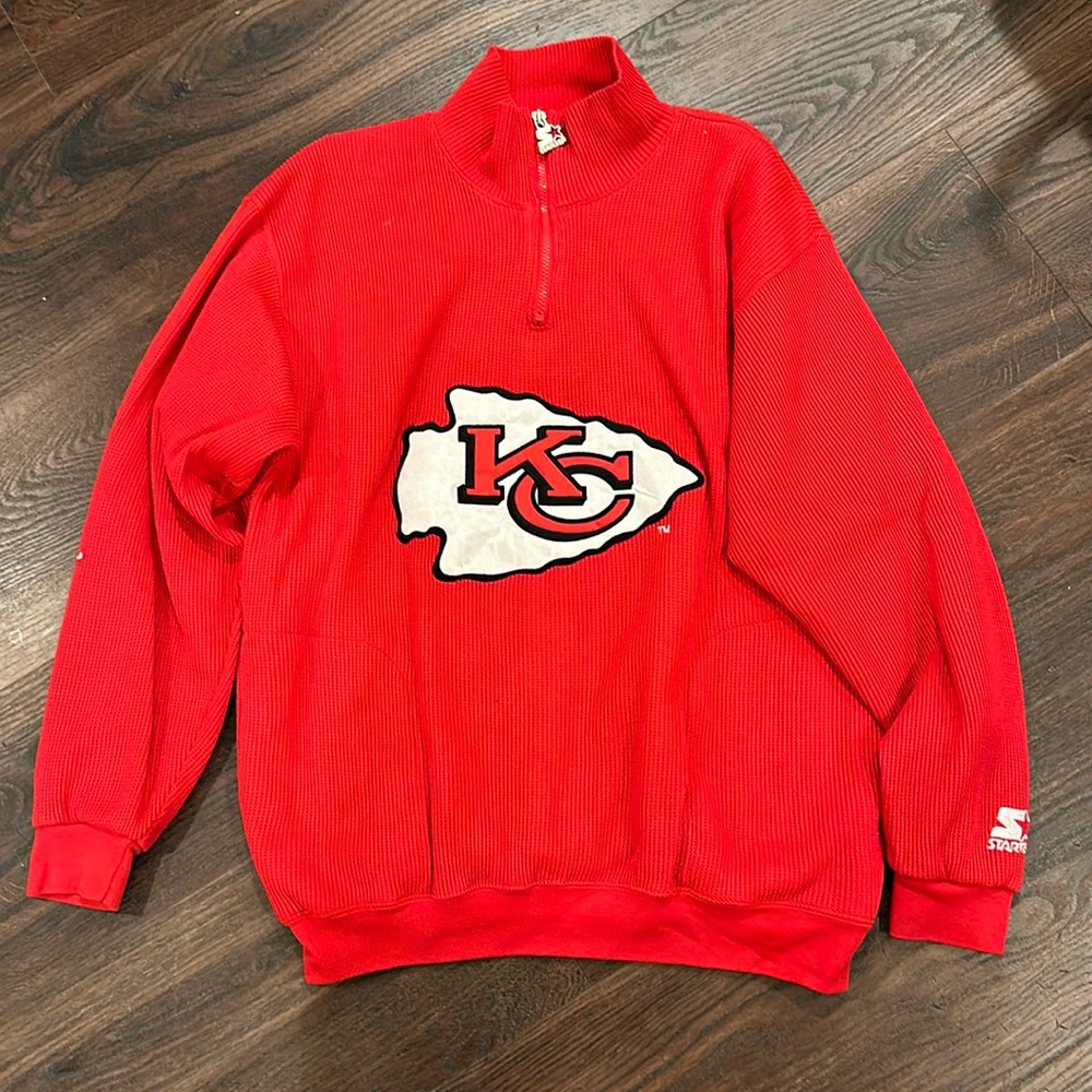 Vintage Kansas City Chiefs Proline Authentic Men’s Zip Up Pull Over Medium